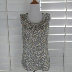 J Crew ruffle collar sleeveless top XS
